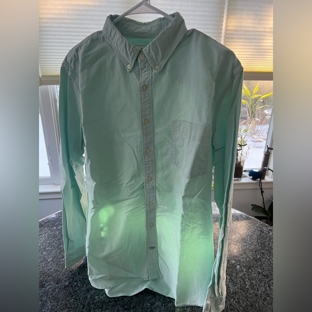 Gap long sleeve button down modern oxford XL mint green